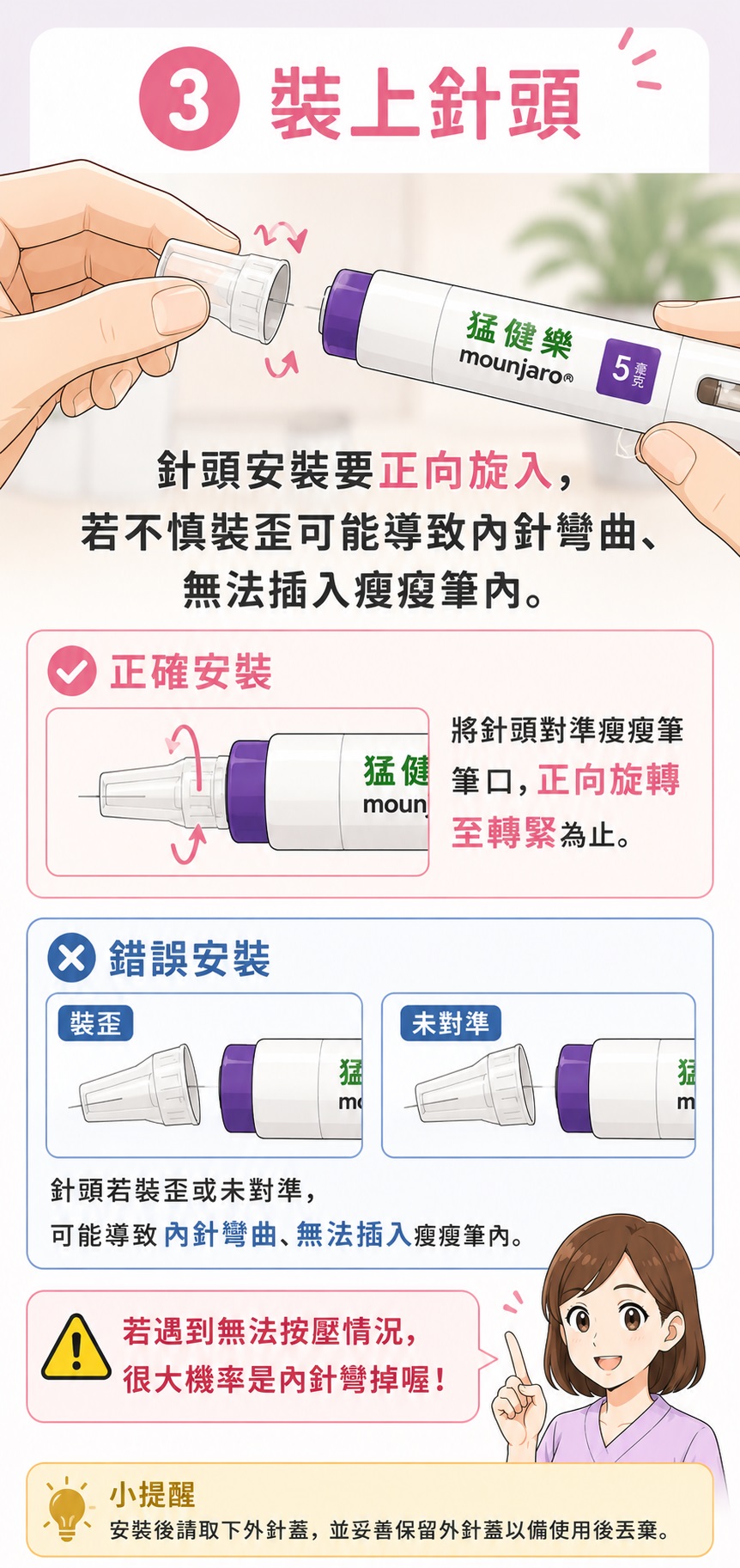 裝上針頭